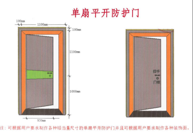 黄石2mmpb防护铅门